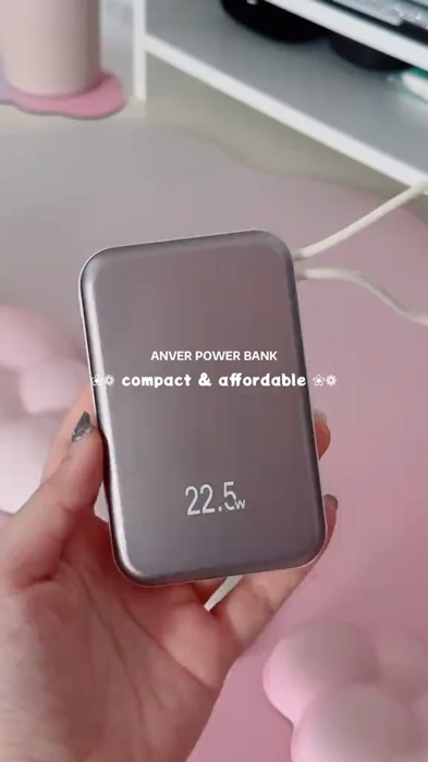 ￼[CCC certified] ENERGEA Compac Loop 10K MAH Universal Powerbank with type C Cable Strap Power Bank